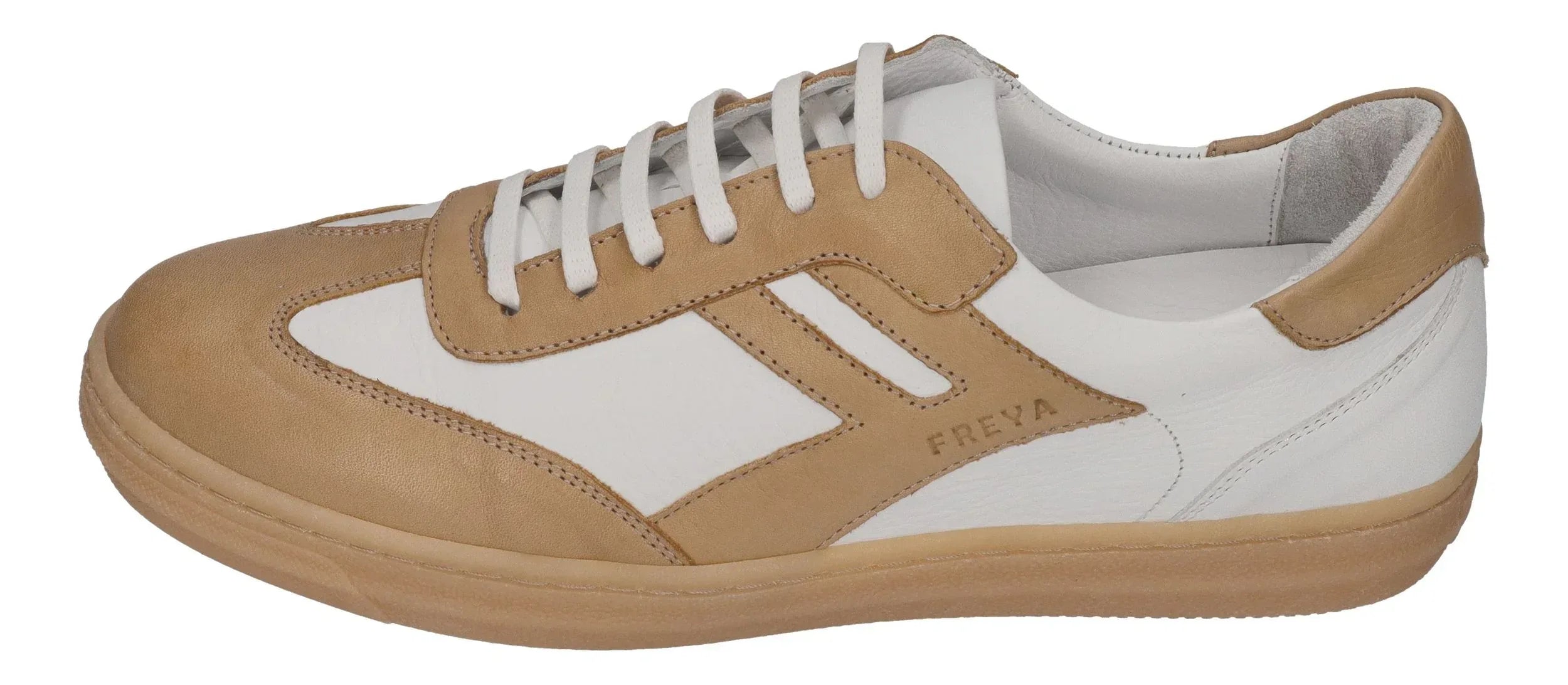 Andrea Conti Damen Low Top Sneaker – Bequem, Aus Weichem Leder, Absatz 2 Cm, Schnürbar