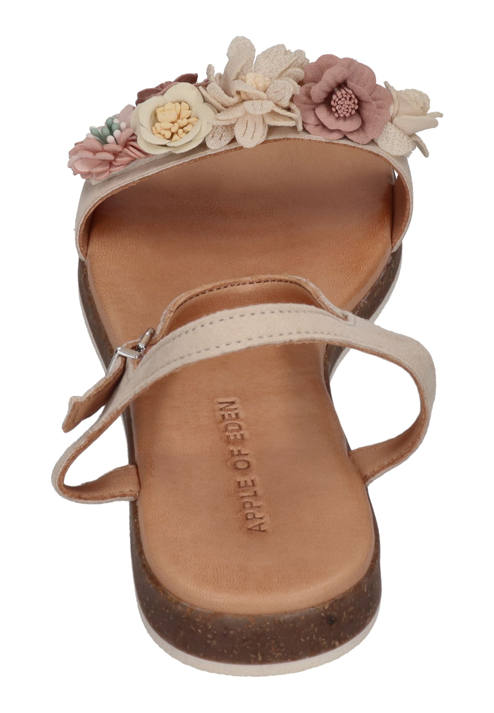 APPLE OF EDEN Damen Sandaletten ISA 68-F ivory flowers