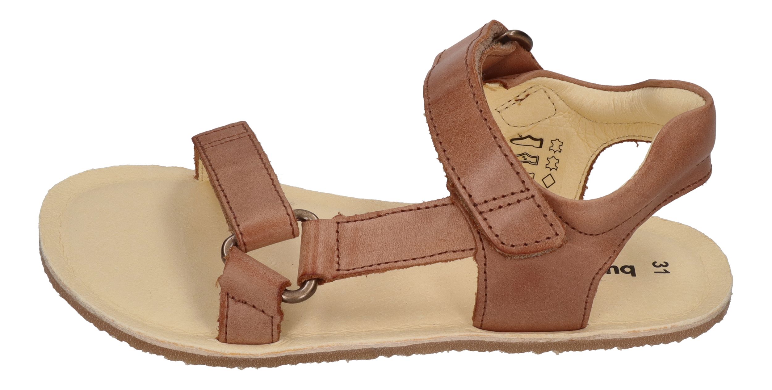 BUNDGAARD Kinder Barefoot Sandalen HAVEN BG202254 cognac