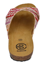BUSCHE Damen Pantoletten Kreuzbandage LA MADEIRA 3029 fantasy fresa
