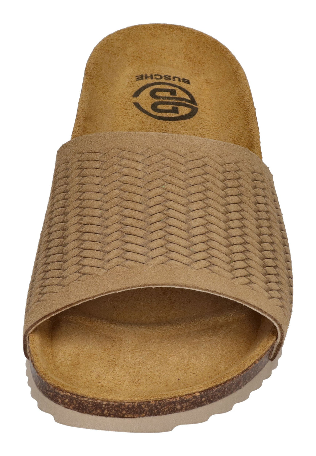 BUSCHE Damen Pantoletten Poolslide CAPRI 2526 nu ambossed