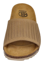 BUSCHE Damen Pantoletten Poolslide CAPRI 2526 nu ambossed