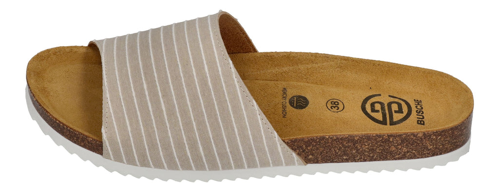 BUSCHE Damen Pantoletten Poolslide CAPRI 2825 beige