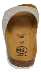 BUSCHE Damen Pantoletten Poolslide CAPRI 2825 beige