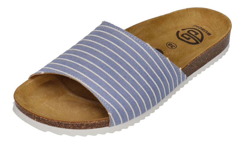 BUSCHE Damen Pantoletten Poolslide CAPRI 2825 light blue