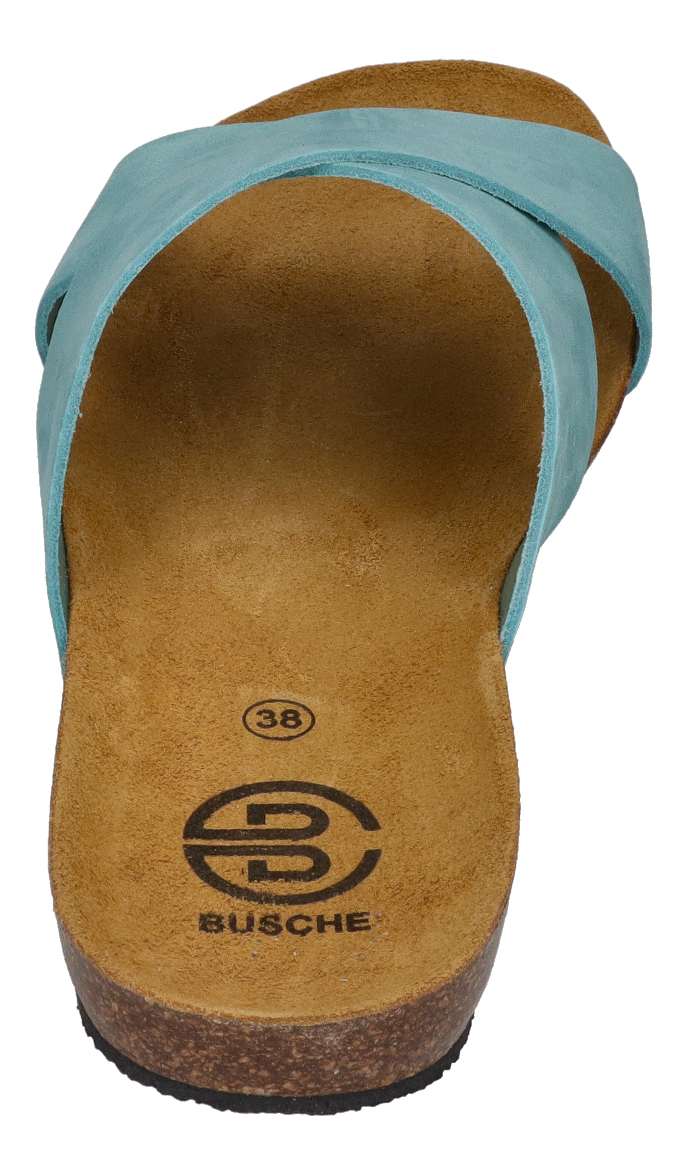 BUSCHE Damen Pantoletten Kreuzbandage TROPEZ 2125 aqua
