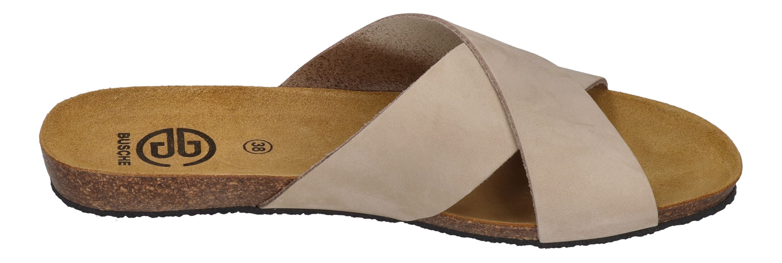 BUSCHE Damen Pantoletten Kreuzbandage TROPEZ 2125 hielo