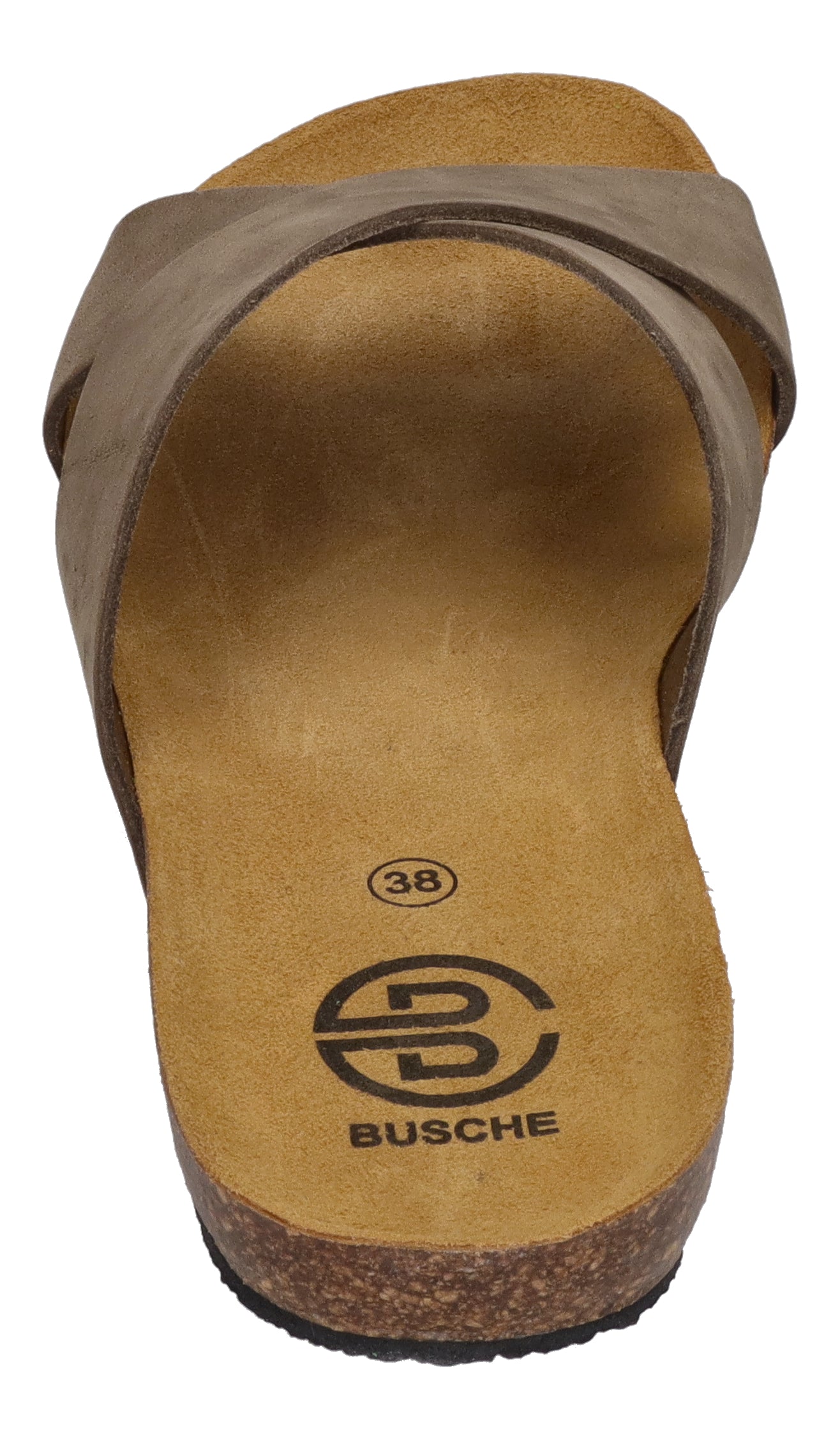 BUSCHE Damen Pantoletten Kreuzbandage TROPEZ 2125 kaki