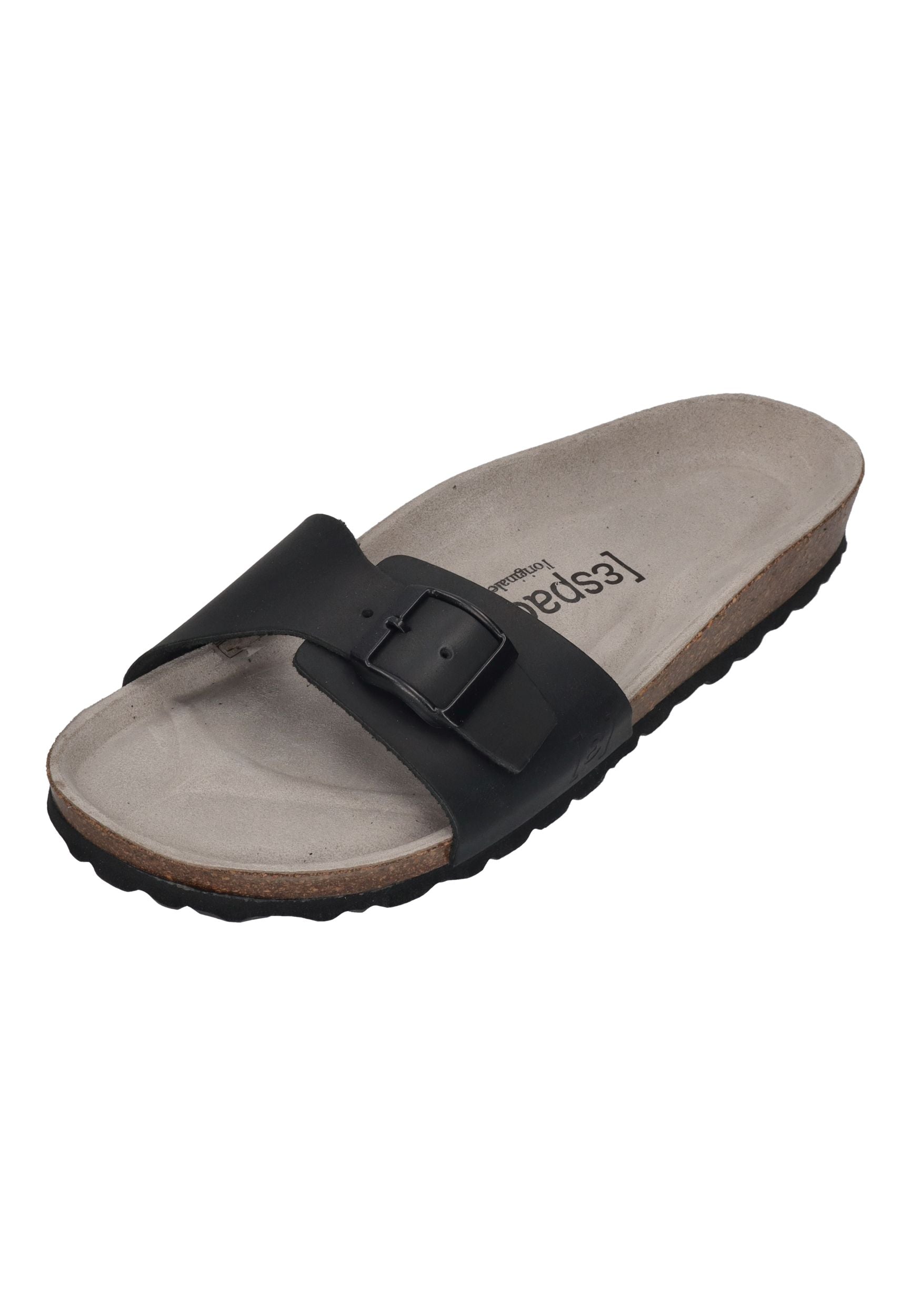ESPADRIJ L'ORIGINALE Damen Pantolette SOLEA CUIR noir