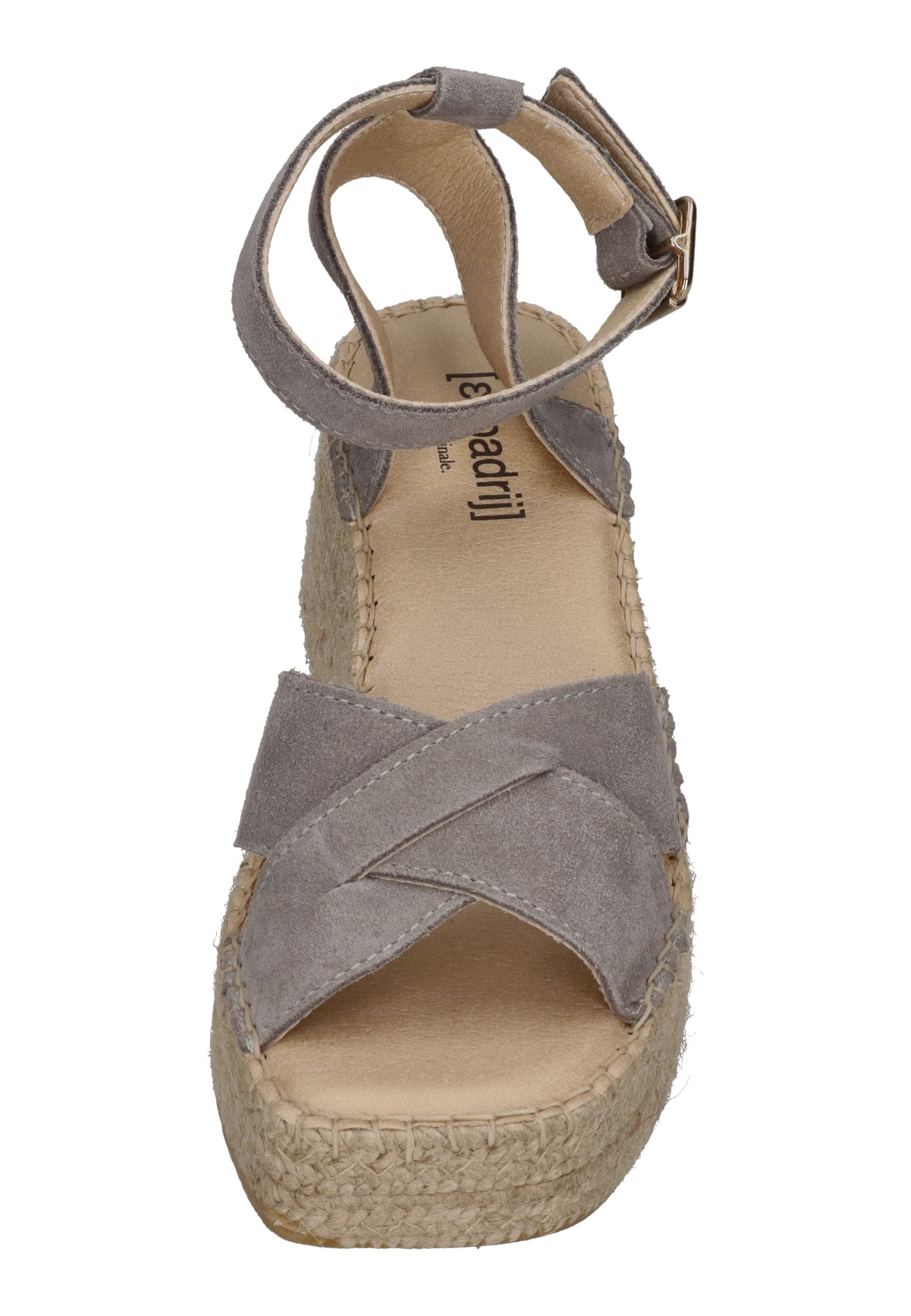 ESPADRIJ L'ORIGINALE Damen Sandalette CROIX VELOUR HIGH stone