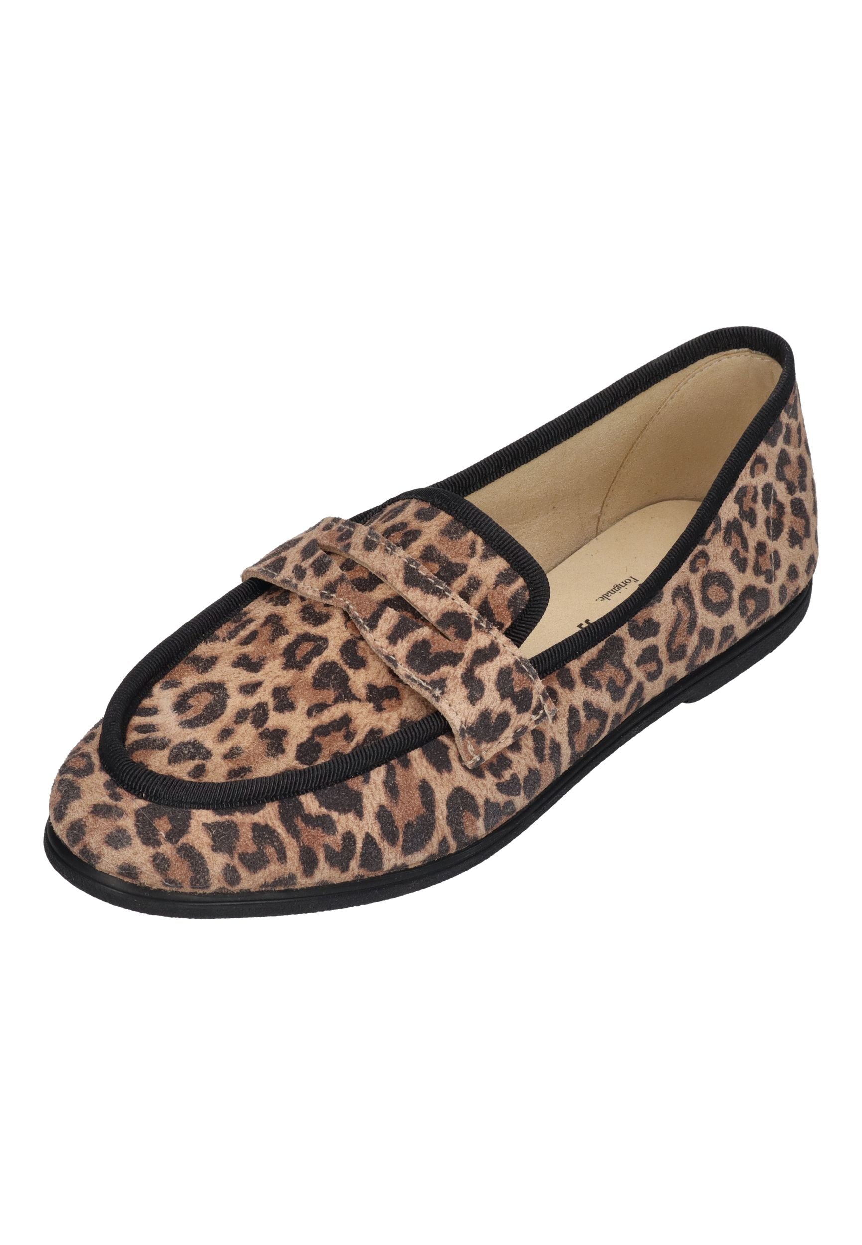 ESPADRIJ L'ORIGINALE Damen Slipper LOAFER CLASSIC VELOUR LEO leopard
