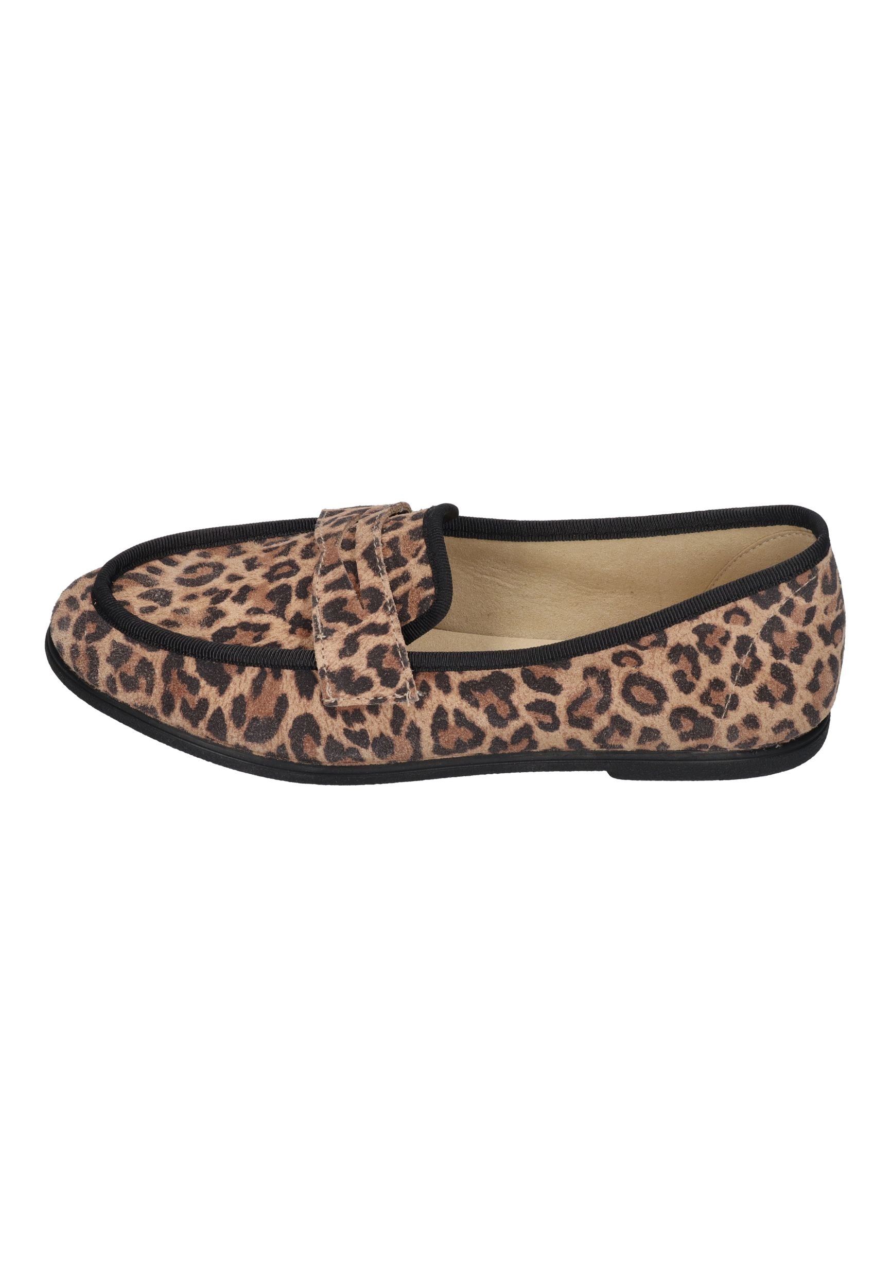 ESPADRIJ L'ORIGINALE Damen Slipper LOAFER CLASSIC VELOUR LEO leopard