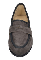 ESPADRIJ L'ORIGINALE Damen Slipper LOAFER CLASSIC VELOUR carbone