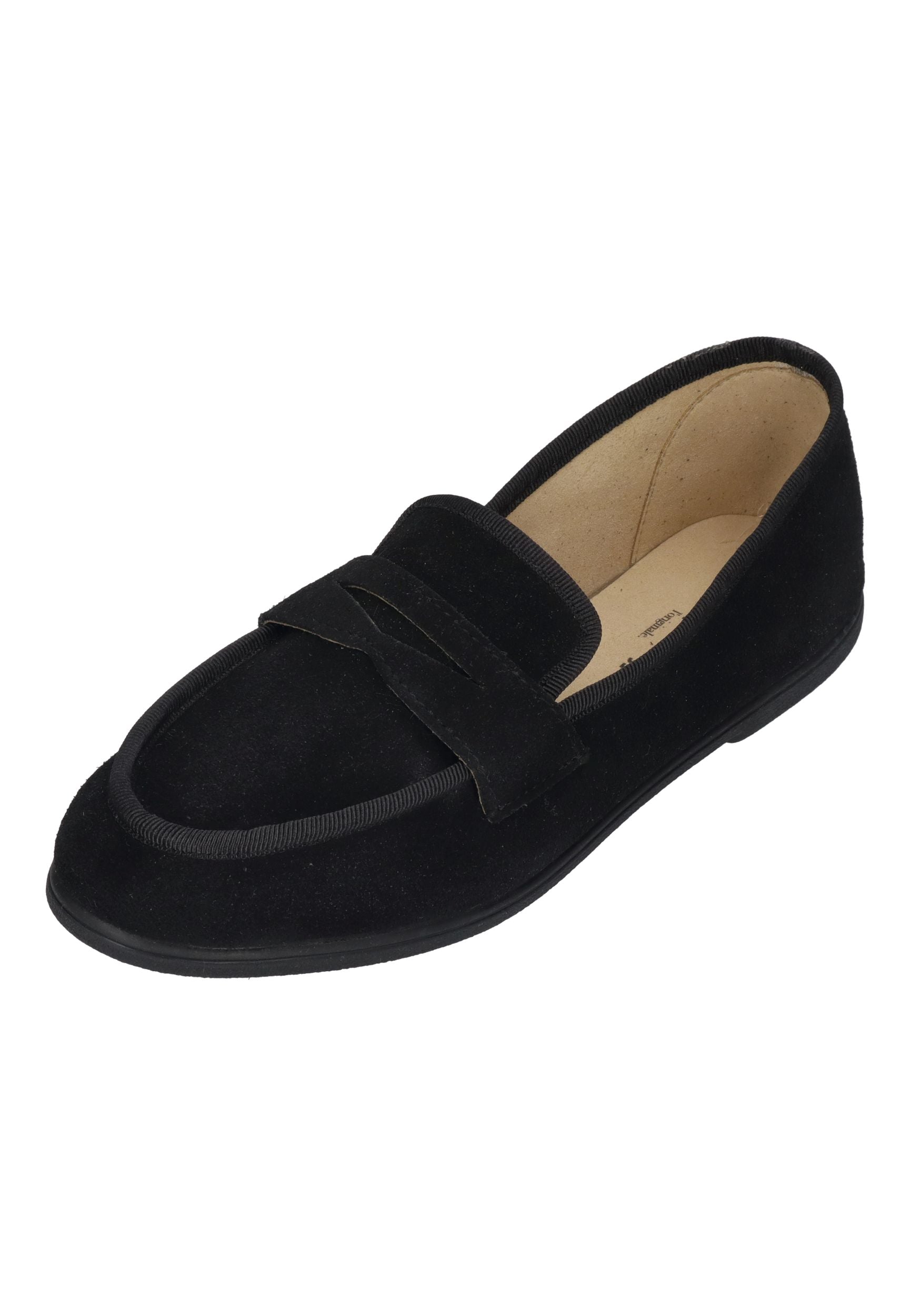 ESPADRIJ L'ORIGINALE Damen Slipper LOAFER CLASSIC VELOUR noir