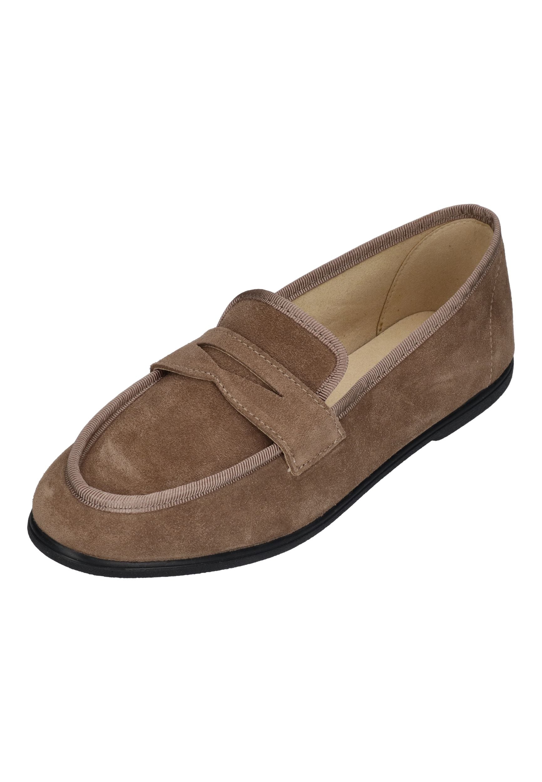 ESPADRIJ L'ORIGINALE Damen Slipper LOAFER CLASSIC VELOUR tabacco