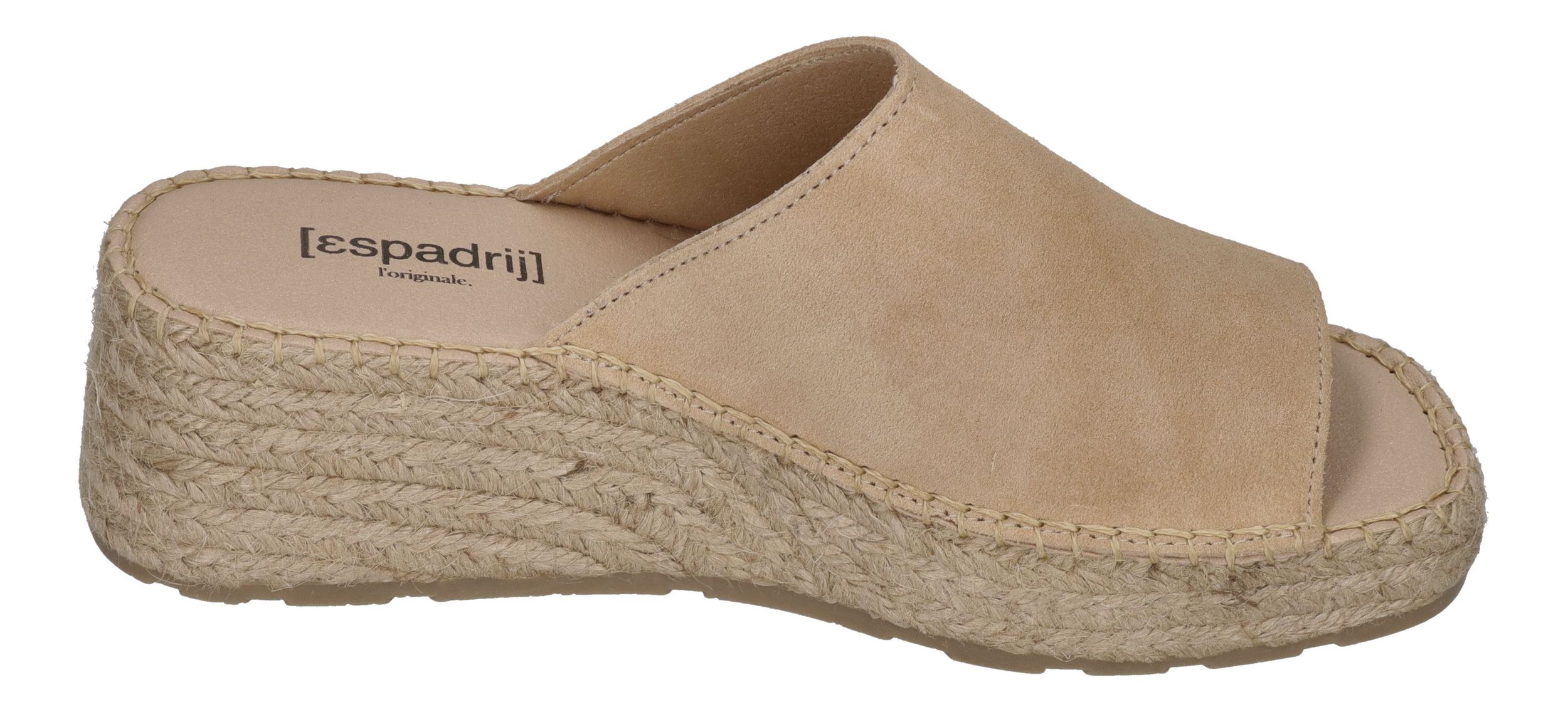 ESPADRIJ L'ORIGINALE Damenschuhe PANTOLETTE WEDGE beige