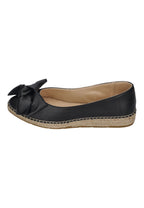 ESPADRIJ L'ORIGINALE Espadrilles BALLERINE BOW CUIR noir