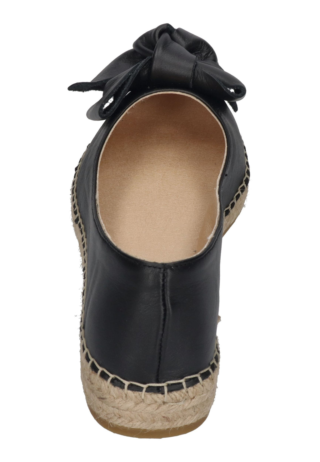 ESPADRIJ L'ORIGINALE Espadrilles BALLERINE BOW CUIR noir
