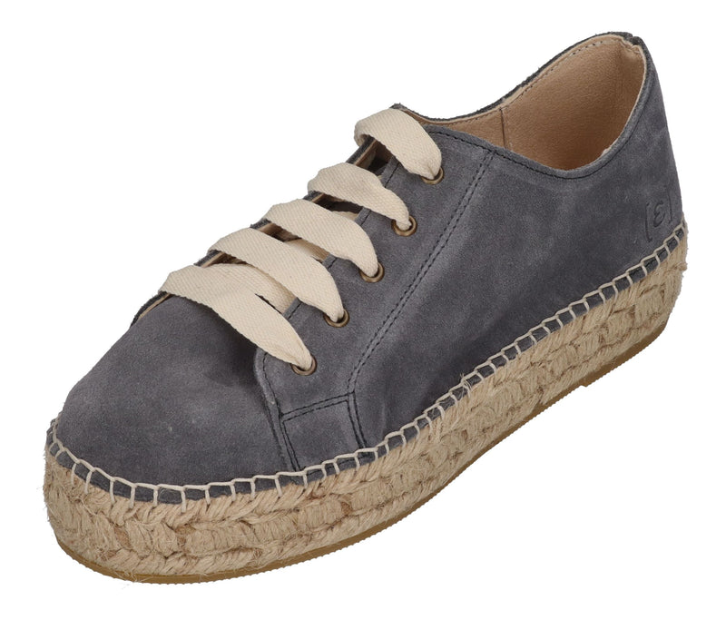 ESPADRIJ L'ORIGINALE Espadrilles - BASKET VELOUR - asphalt