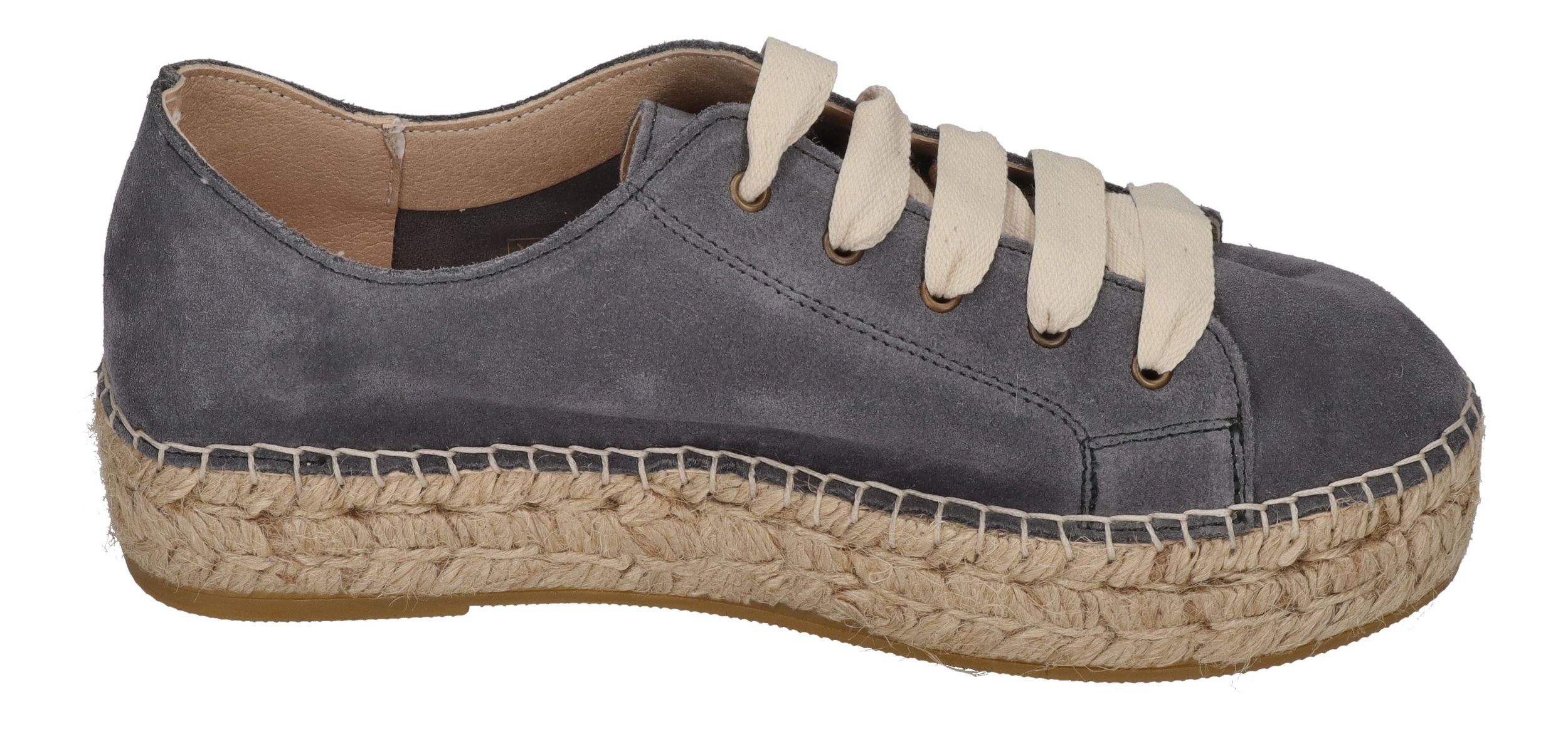 ESPADRIJ L'ORIGINALE Espadrilles - BASKET VELOUR - asphalt