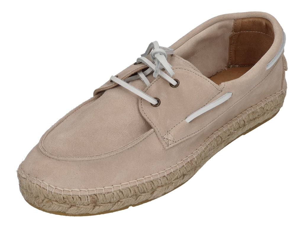 ESPADRIJ L'ORIGINALE Espadrilles - NAVIRE VELOUR MEN - beige x white laces