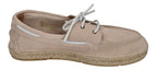 ESPADRIJ L'ORIGINALE Espadrilles - NAVIRE VELOUR MEN - beige x white laces