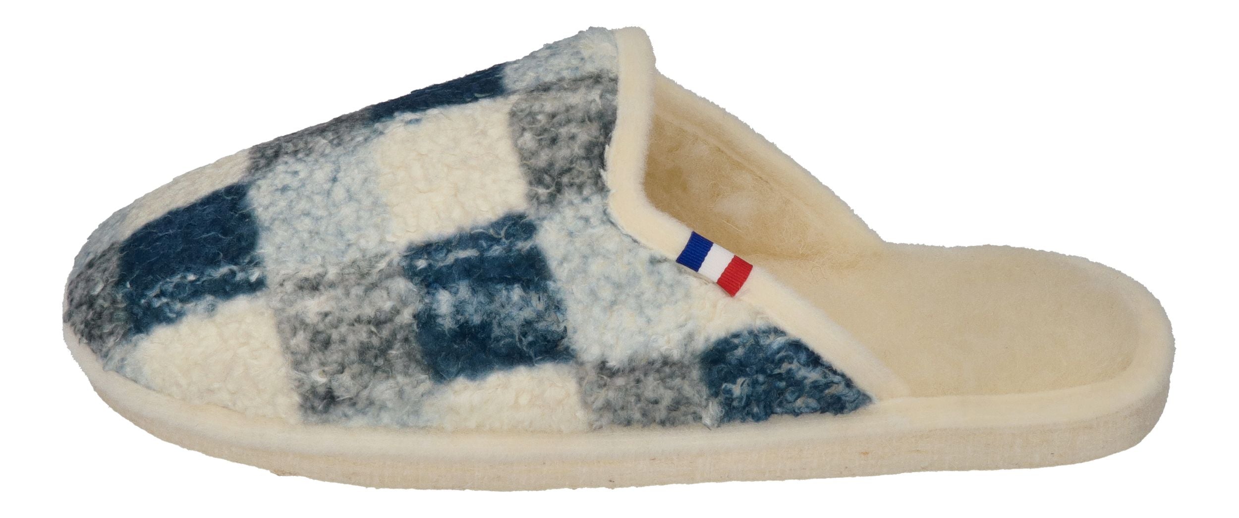 ESPADRIJ L'ORIGINALE Hausschuhe CHAUSSON WOOLCHECK marine check big