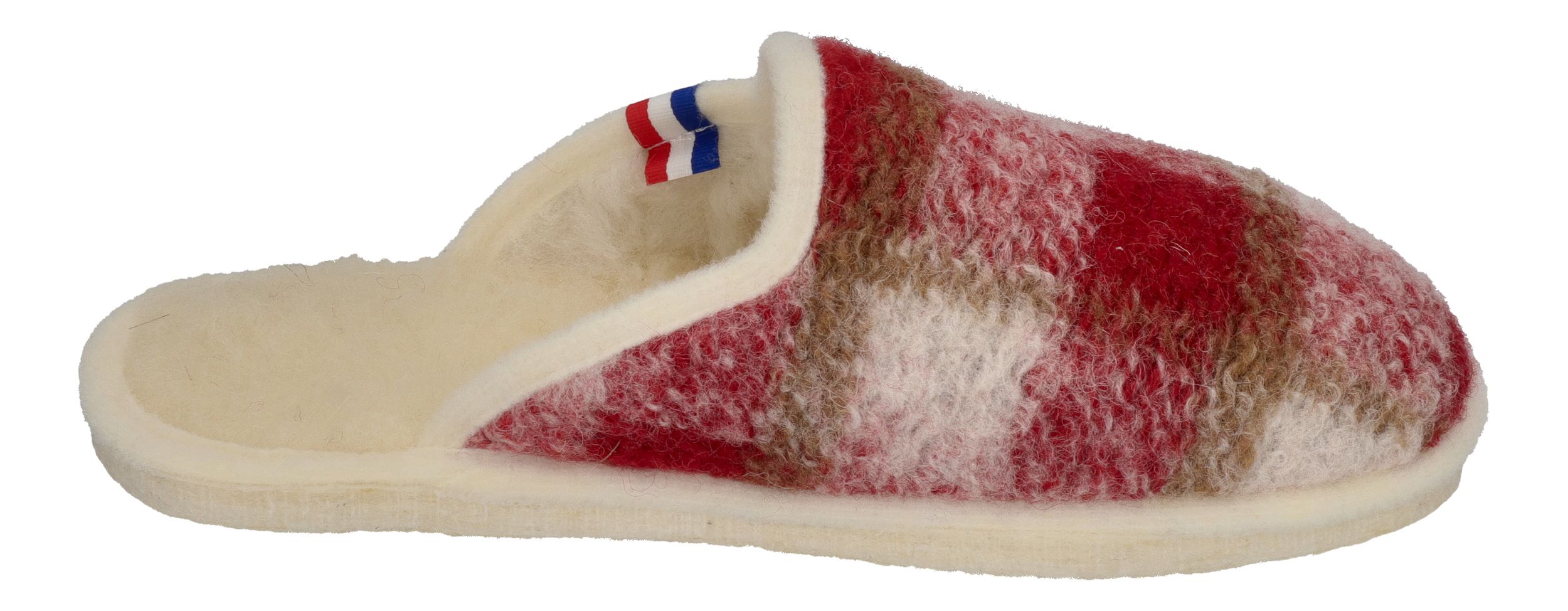 ESPADRIJ L'ORIGINALE Hausschuhe CHAUSSON WOOLCHECK rouge check big