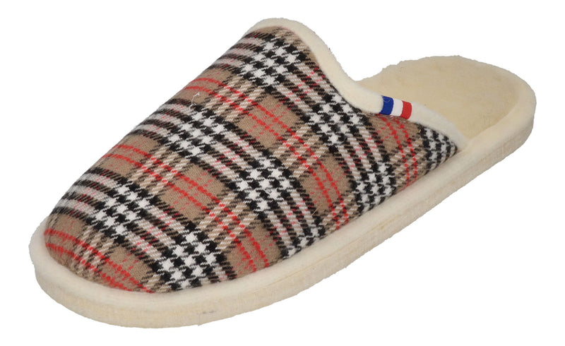 ESPADRIJ L'ORIGINALE Hausschuhe CHAUSSON WOOLCHECK sable check small
