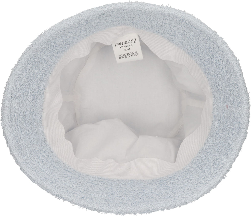 ESPADRIJ L'ORIGINALE Hut BUCKET HAT FROTTÉE 90 - bleu clair