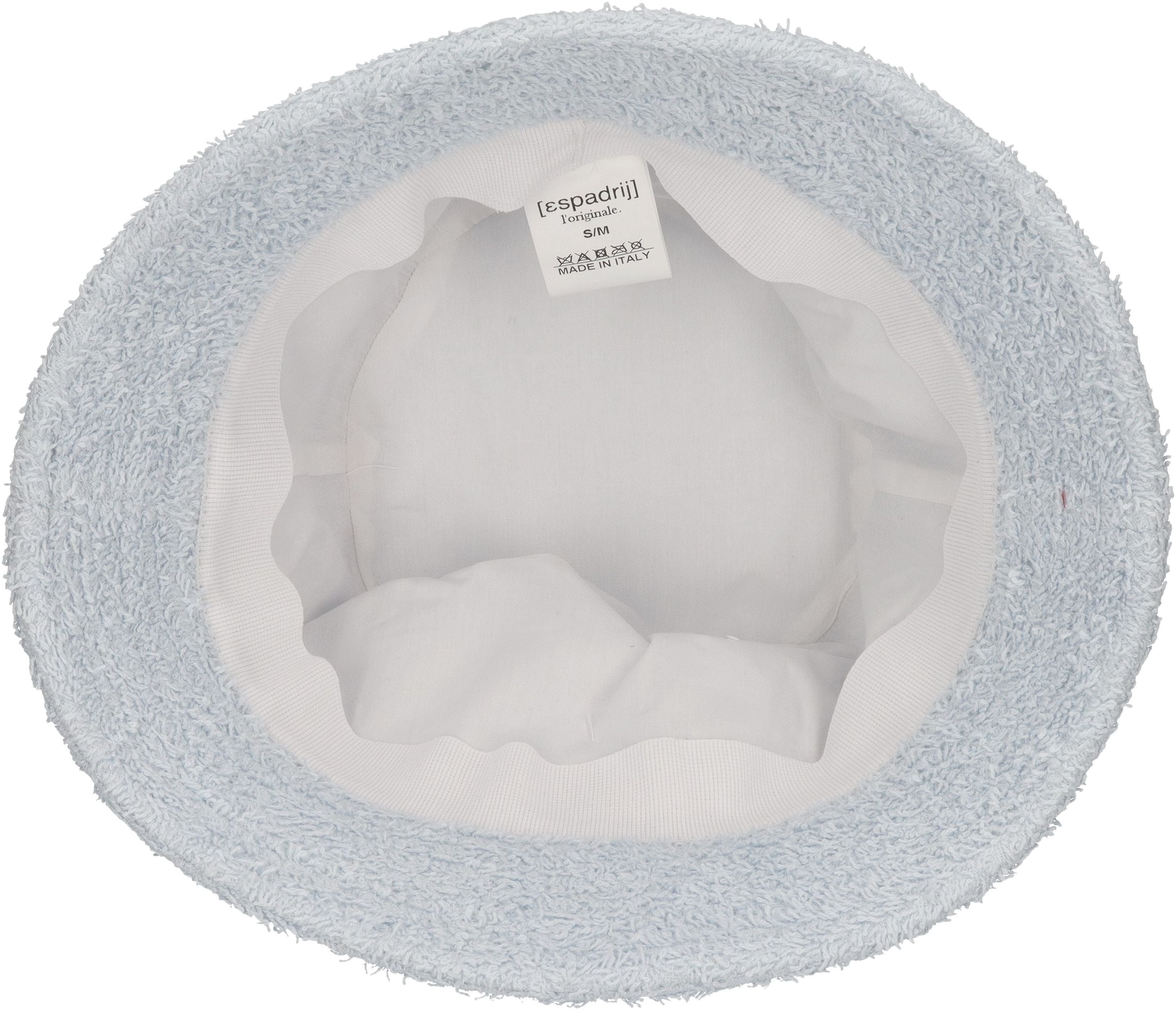 ESPADRIJ L'ORIGINALE Hut BUCKET HAT FROTTÉE 90 - bleu clair