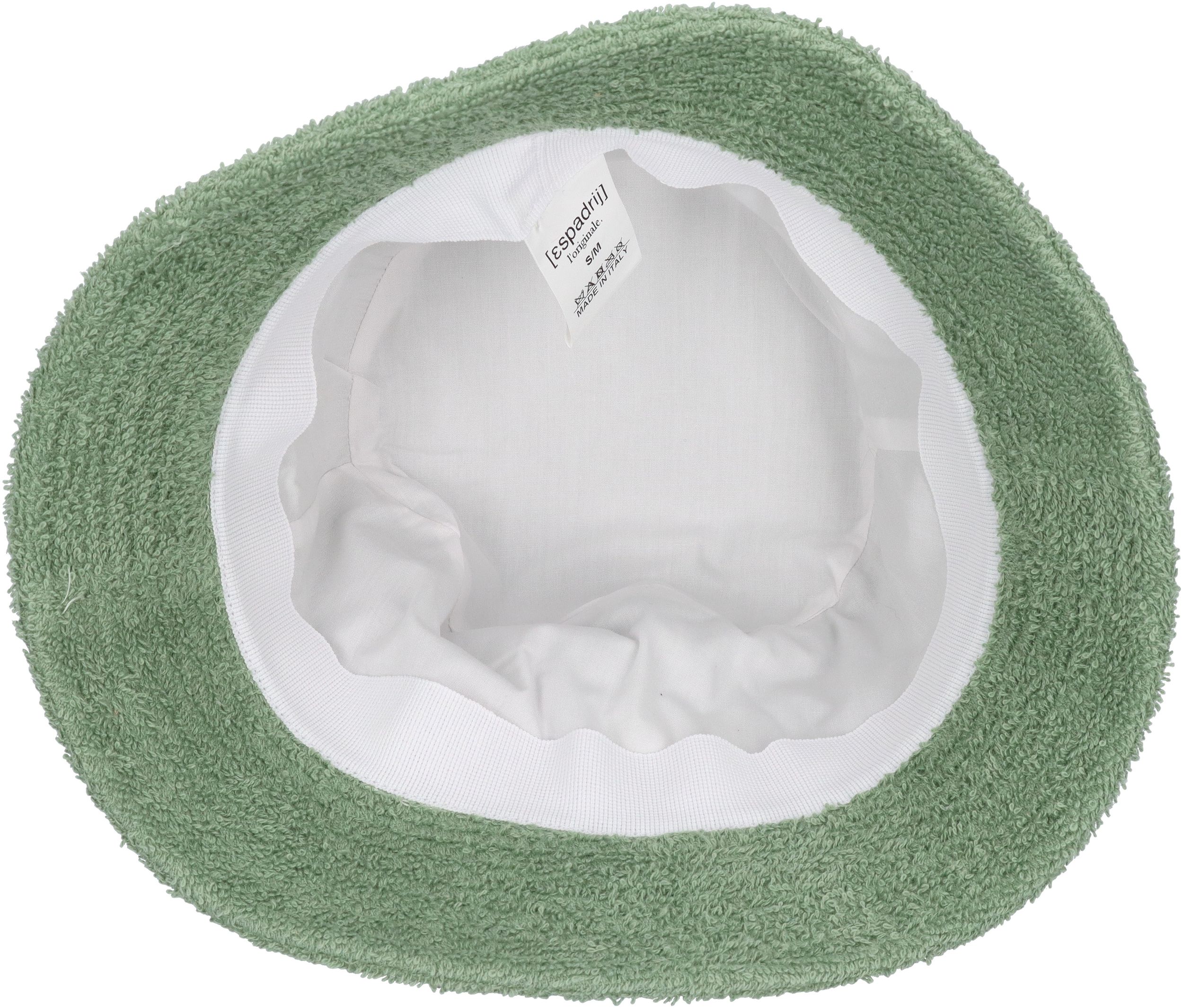 ESPADRIJ L'ORIGINALE Hut BUCKET HAT FROTTÉE 90 - vert clair
