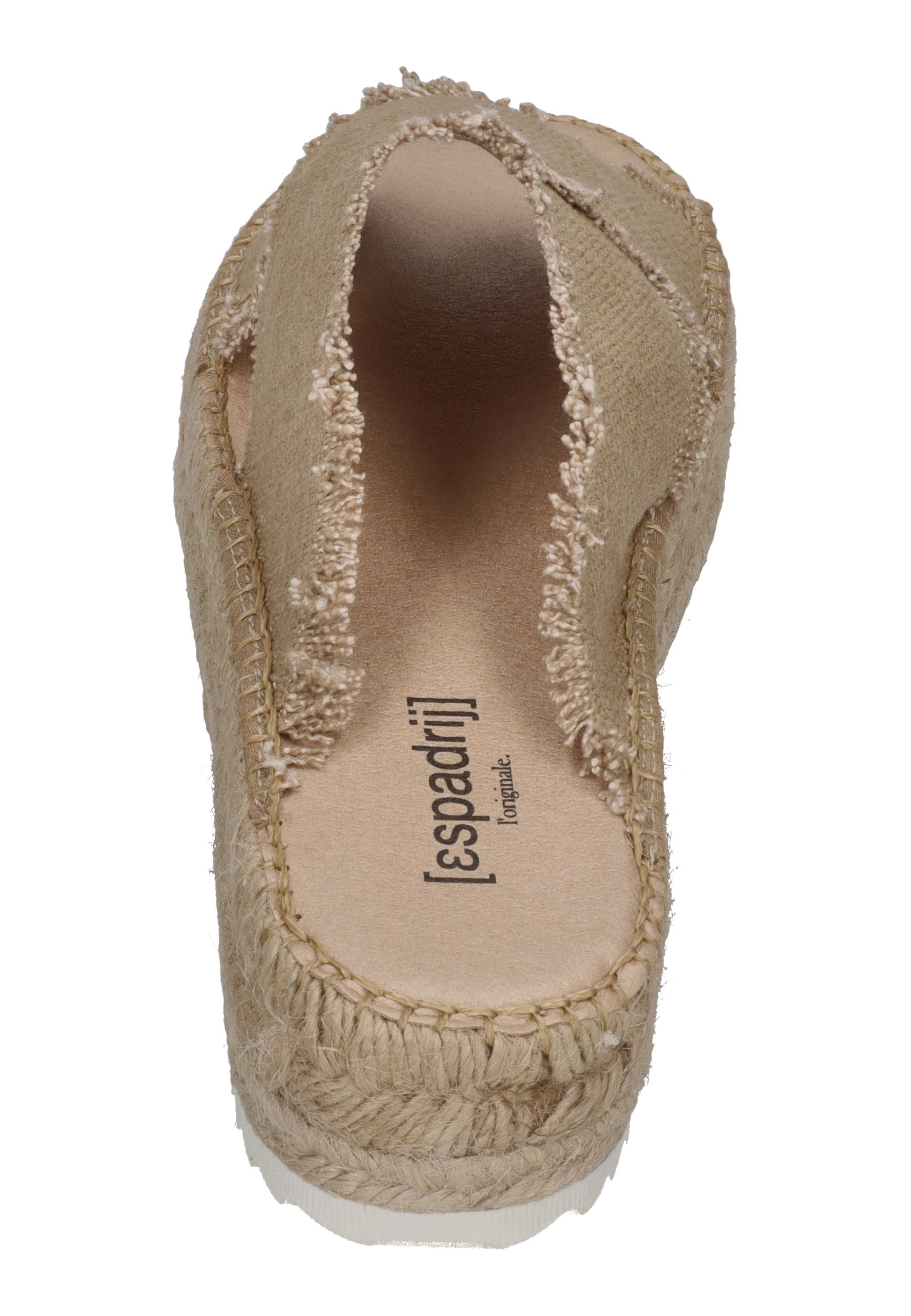 ESPADRIJ L'ORIGINALE Damen Pantolette CROISETTE LINEN sable