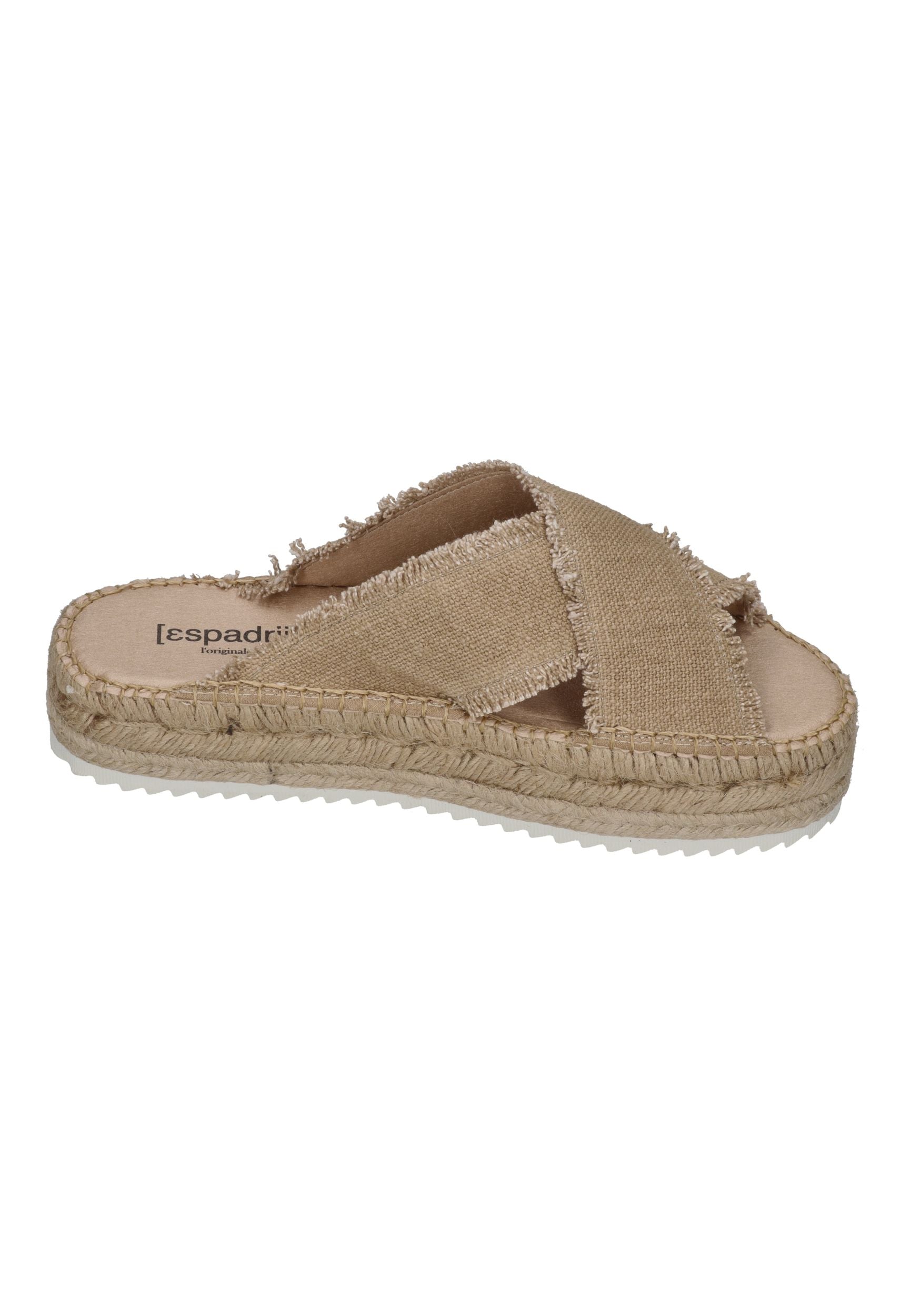 ESPADRIJ L'ORIGINALE Damen Pantolette CROISETTE LINEN sable