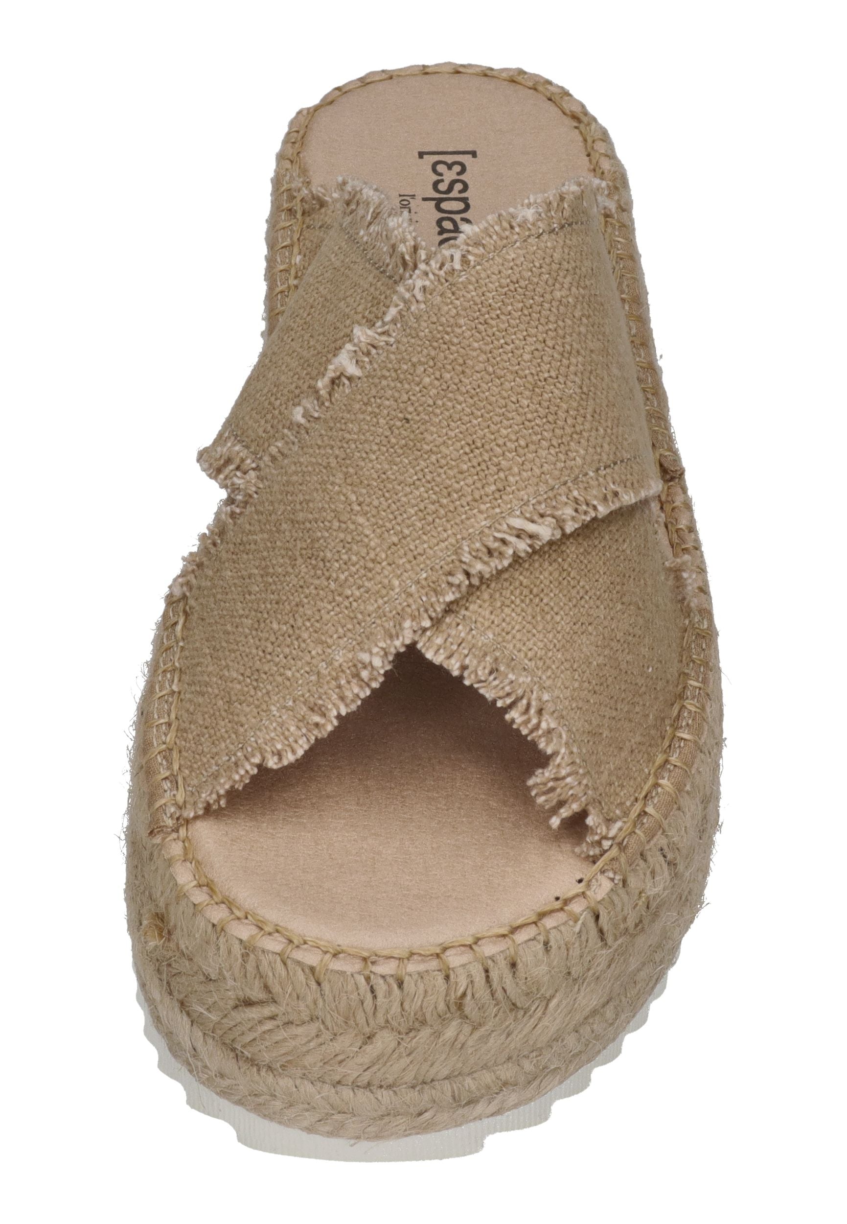 ESPADRIJ L'ORIGINALE Damen Pantolette CROISETTE LINEN sable