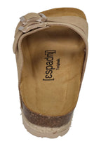 ESPADRIJ L'ORIGINALE Damen Pantolette - AMI VELOUR 2.0 - beige