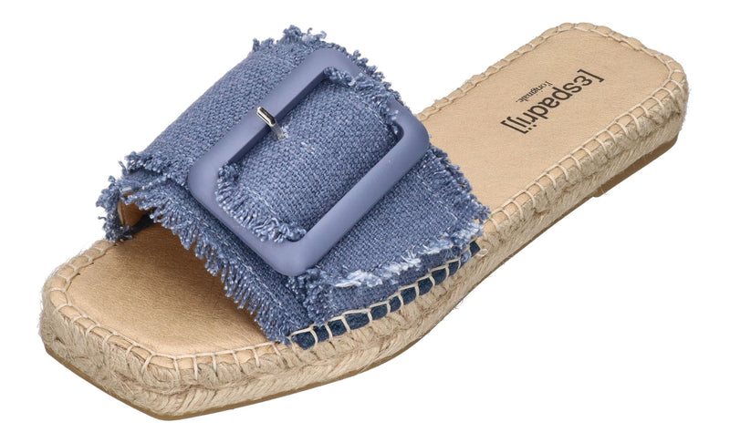 ESPADRIJ L'ORIGINALE Pantolette BELFORT LINEN dusty blue