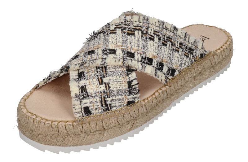 ESPADRIJ L'ORIGINALE Pantolette - CROISETTE TWEED - noir