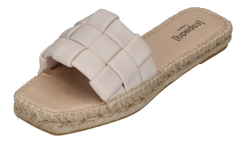 ESPADRIJ L'ORIGINALE Pantolette - CARRE CHECK - nature