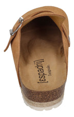 ESPADRIJ L'ORIGINALE Pantolette - CLOQ VELOUR BOUCLE - cognac