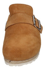 ESPADRIJ L'ORIGINALE Pantolette - CLOQ VELOUR BOUCLE - cognac