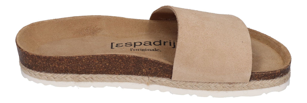 ESPADRIJ L'ORIGINALE Pantoletten COPINE VELOUR beige fonce