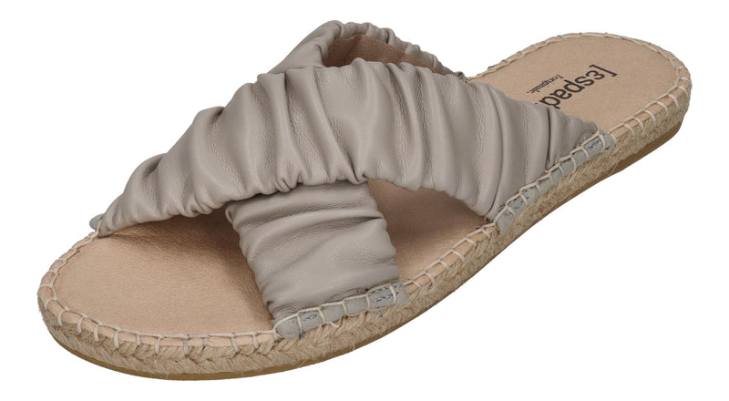 ESPADRIJ L'ORIGINALE Pantolette - CROISETTE RUFFLE - gris