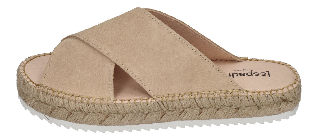 ESPADRIJ L'ORIGINALE Pantolette - CROISETTE VELOUR LOW - beige