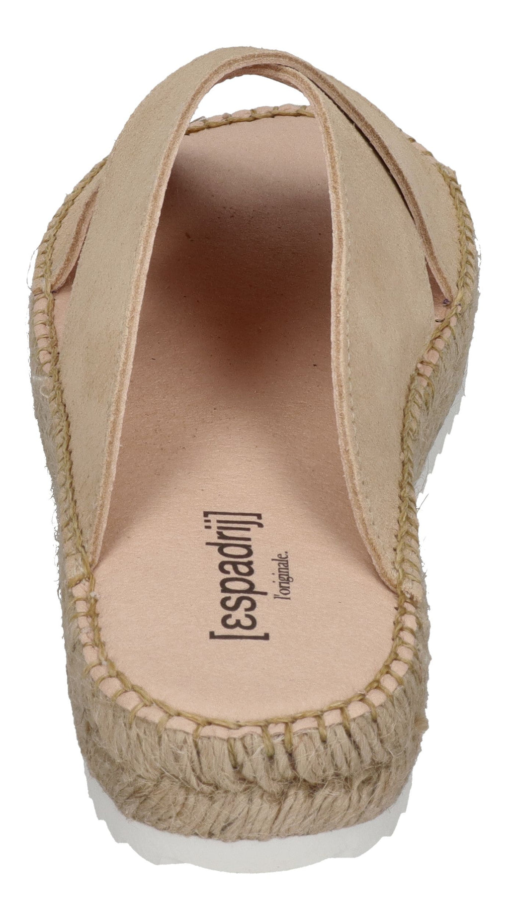 ESPADRIJ L'ORIGINALE Pantolette - CROISETTE VELOUR LOW - beige
