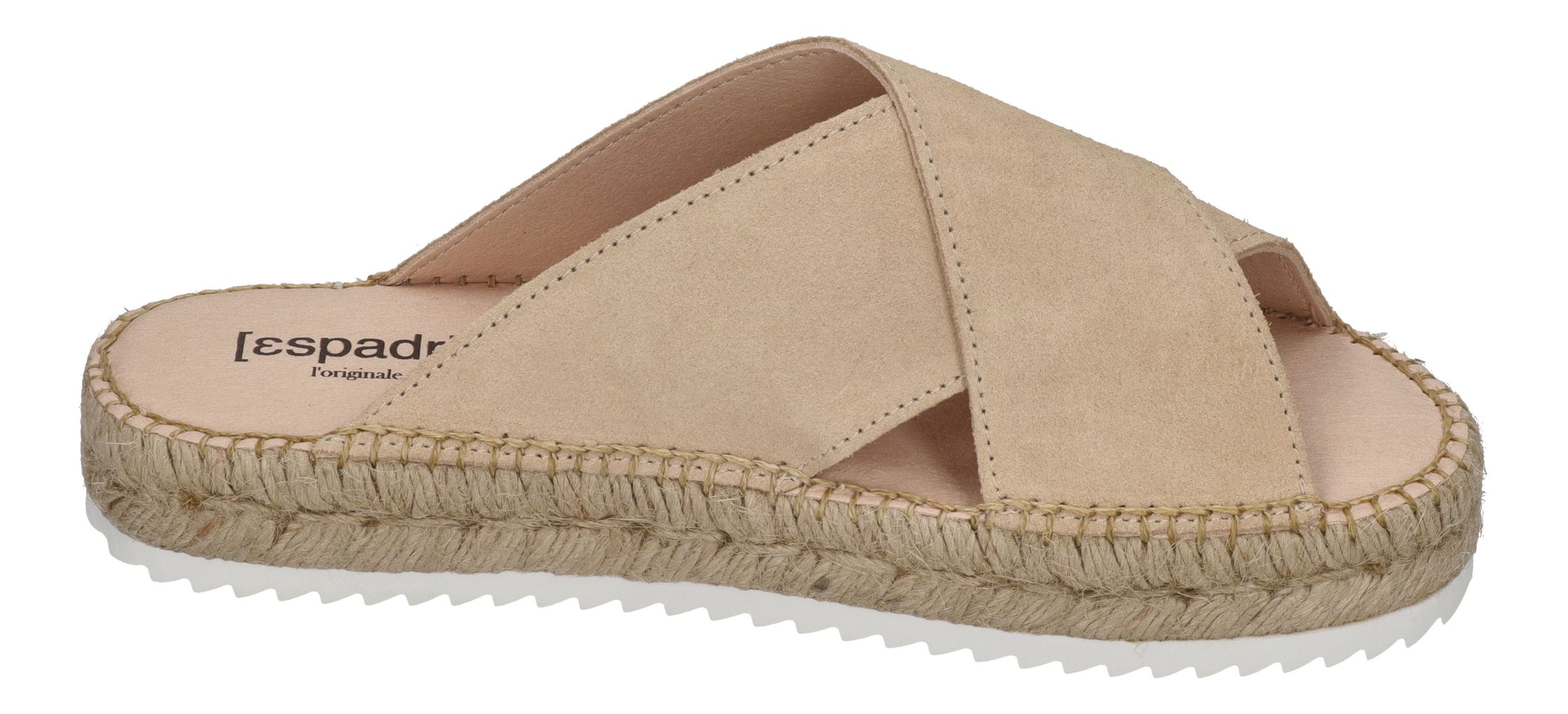 ESPADRIJ L'ORIGINALE Pantolette - CROISETTE VELOUR LOW - beige