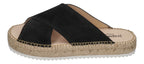 ESPADRIJ L'ORIGINALE Pantolette - CROISETTE VELOUR LOW - noir