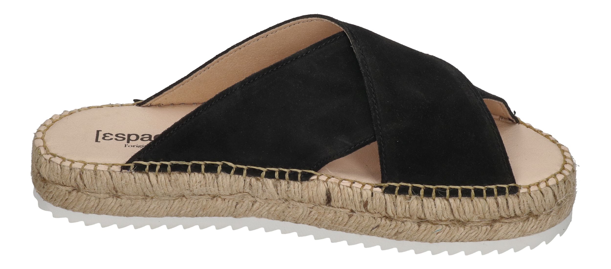 ESPADRIJ L'ORIGINALE Pantolette - CROISETTE VELOUR LOW - noir
