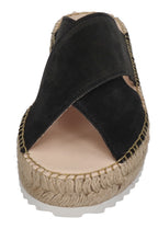 ESPADRIJ L'ORIGINALE Pantolette - CROISETTE VELOUR LOW - noir