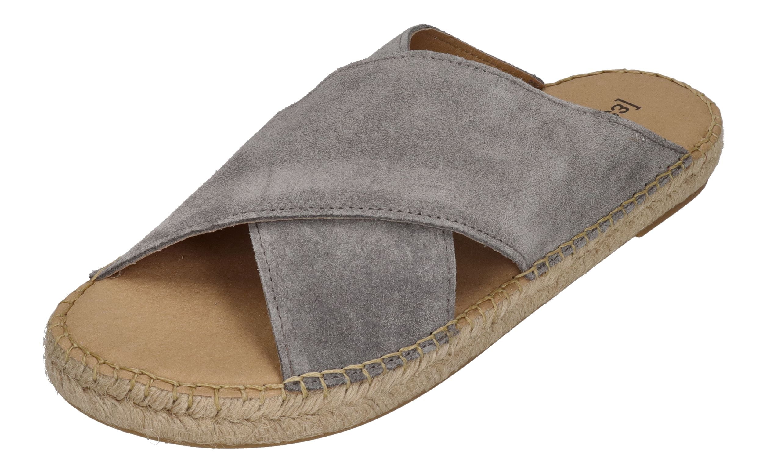 ESPADRIJ L'ORIGINALE Pantolette - CROISETTE VELOUR MEN - asphalt